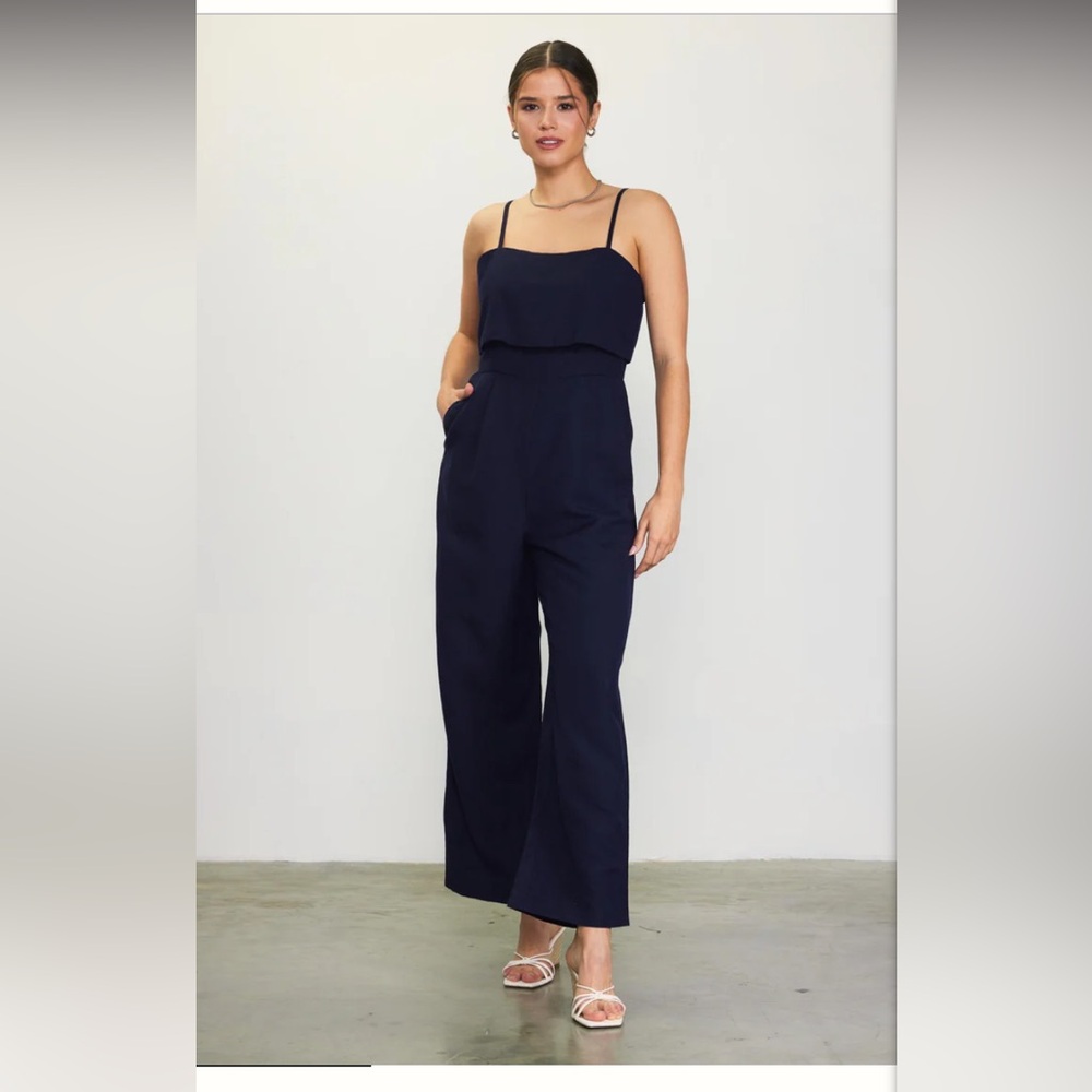 Linen-blend jumpsuit